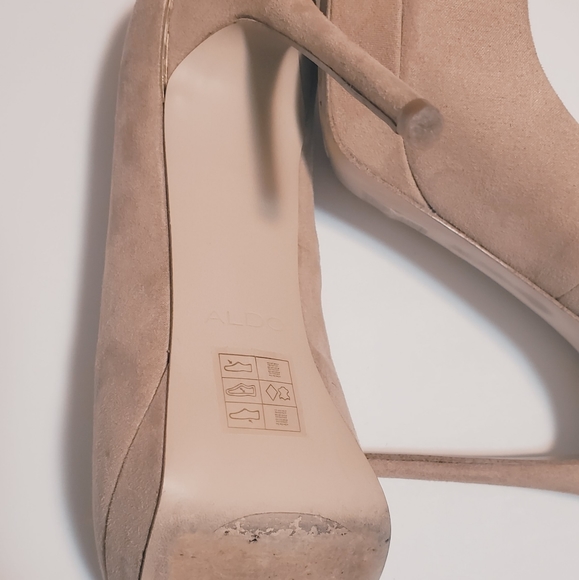 Aldo Suede Peep Toe  Heels - Picture 2 of 6